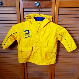 Oshkosh yellow rain jacket, size 18 mos